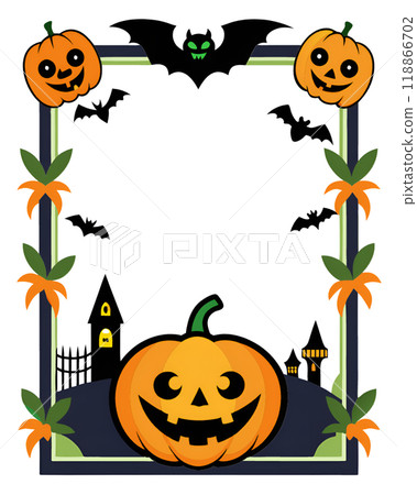 halloween background with pumpkin and lantern 118866702