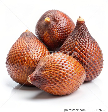 Salak or snake fruit isolated on white background. Ai generated image 118867632