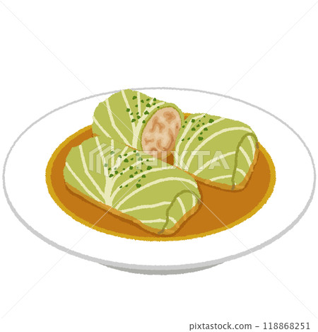 捲心菜捲的插圖 捲心菜捲的插圖 118868251
