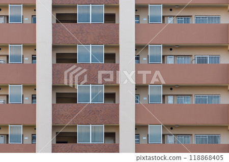 Retro large apartment building Retro large apartment building 118868405