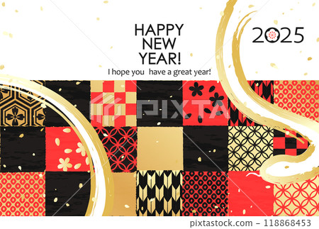 2025 Year of the Snake New Year's cards - Various traditional Japanese designs 118868453
