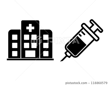 Hospital injection icon Hospital injection icon 118868579