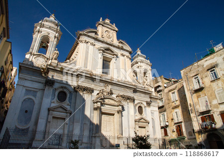 Southern Europe, Italy, Campania, Naples, World Heritage Site, Historic Center of Naples, Girolami Church in the Spaccanapoli area Southern Europe, Italy, Campania, Naples, World Heritage Site, Historic Center of Naples, Girolami Church in the Spaccanapoli area 118868617