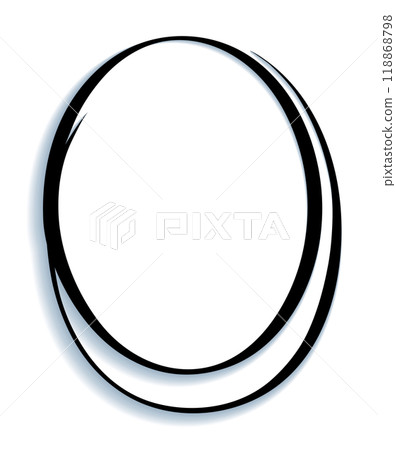Oval frame. Vector drawing icon 118868798