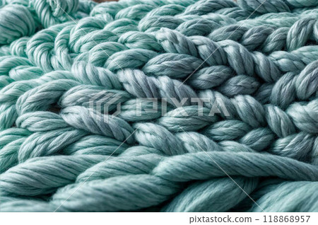 Close-up of knitted blanket merino wool Close-up of knitted blanket merino wool 118868957