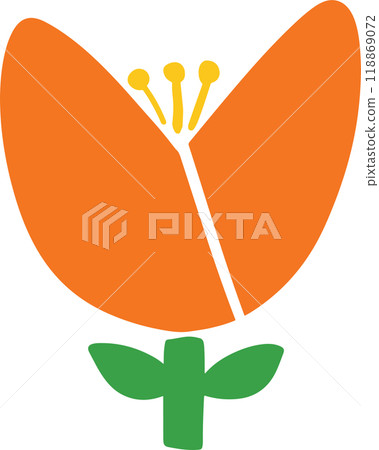 The flower drawing for decor or your design concept. 118869072