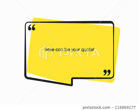 Quote frame blank. Text quote boxes, message Quote frame blank. Text quote boxes, message 118869177