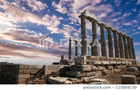 Temple of Poseidon, Attica peninsula, Greece Temple of Poseidon, Attica peninsula, Greece 118869230