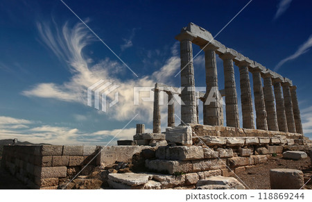 Temple of Poseidon, Attica peninsula, Greece 118869244