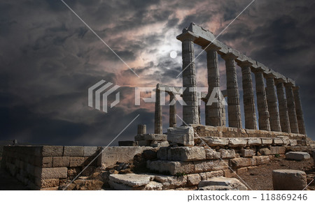 Temple of Poseidon, Attica peninsula, Greece Temple of Poseidon, Attica peninsula, Greece 118869246