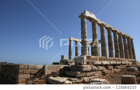 Temple of Poseidon, Attica peninsula, Greece Temple of Poseidon, Attica peninsula, Greece 118869255