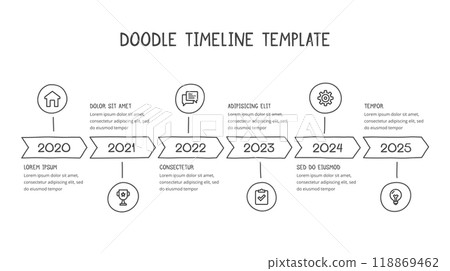 Hand Drawn Timeline Template 118869462