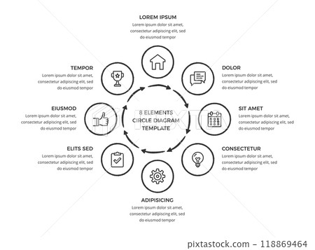 Hand Drawn Circle Diagram - 5 Elements 118869464