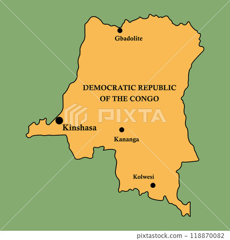 Democratic Republic of the Congo country map 118870082