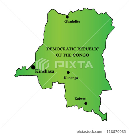 Democratic Republic of the Congo country map 118870083