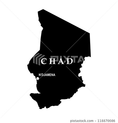 Chad country map 118870086