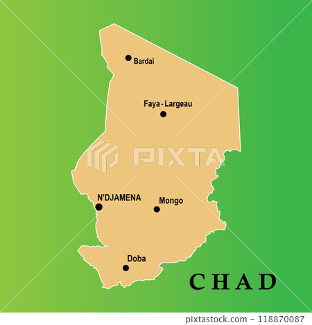 Chad country map 118870087