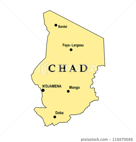 Chad country map 118870088