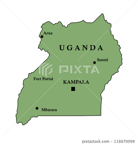 Uganda country map 118870099