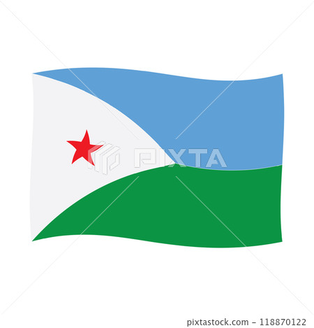 Djibauti country flag 118870122