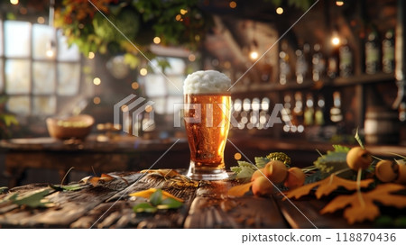 Craft beer background for advertising 118870436