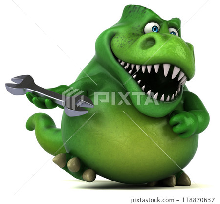 Fun dinosaur - 3D Illustration Fun dinosaur - 3D Illustration 118870637