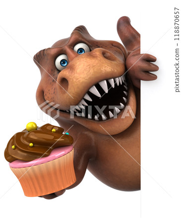 Fun Trex - 3D Illustration Fun Trex - 3D Illustration 118870657