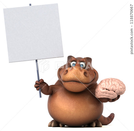 Fun Trex - 3D Illustration 118870667