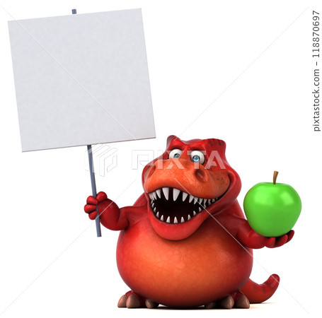 Fun dinosaur - 3D Illustration Fun dinosaur - 3D Illustration 118870697