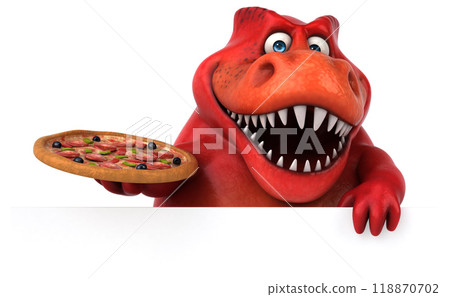 Fun dinosaur - 3D Illustration Fun dinosaur - 3D Illustration 118870702