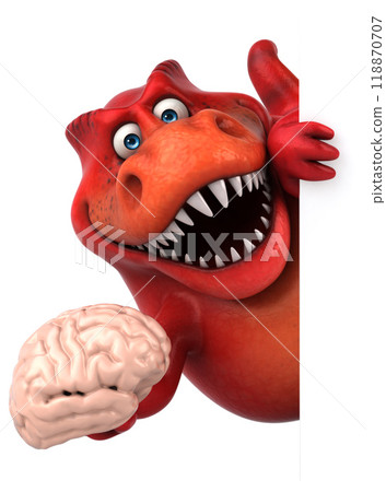 Fun dinosaur - 3D Illustration 118870707