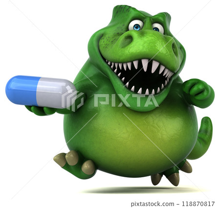Fun dinosaur - 3D Illustration Fun dinosaur - 3D Illustration 118870817