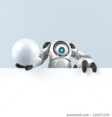 Big robot - 3D Illustration 118871278