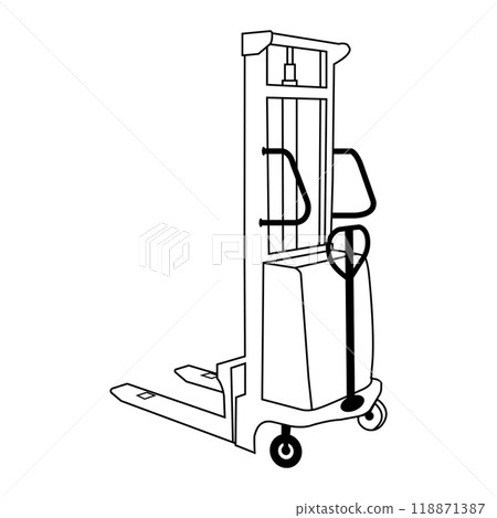 Electric hand forklift icon Electric hand forklift icon 118871387