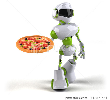 Green robot - 3D Illustration 118871451