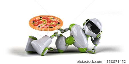Green robot - 3D Illustration 118871452
