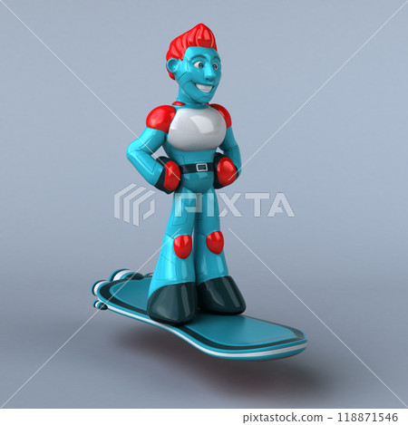 Red robot - 3D Illustration Red robot - 3D Illustration 118871546