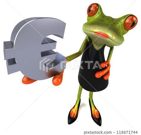 Fun frog - 3D Illustration Fun frog - 3D Illustration 118871744