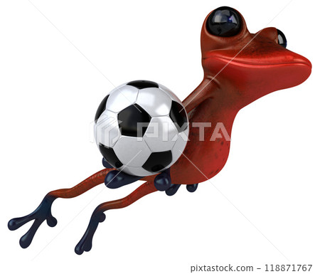 Fun red frog - 3D Illustration Fun red frog - 3D Illustration 118871767