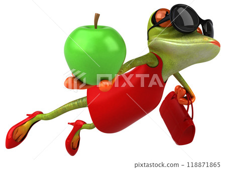 Fun frog - 3D Illustration Fun frog - 3D Illustration 118871865