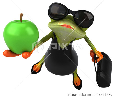 Fun frog - 3D Illustration 118871869