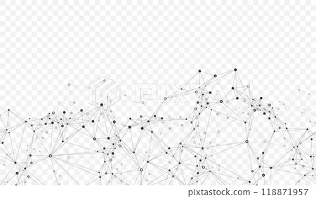 Global network connection banner design template. Header social network communication in the global business concept. Big data visualization. Internet technology 118871957