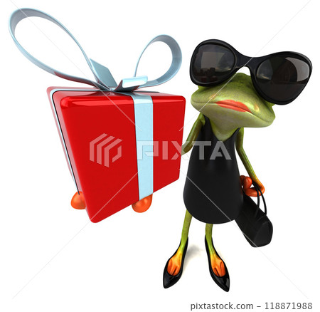 Fun frog - 3D Illustration 118871988