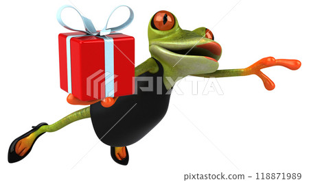 Fun frog - 3D Illustration 118871989