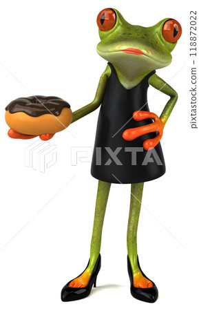 Fun frog - 3D Illustration Fun frog - 3D Illustration 118872022