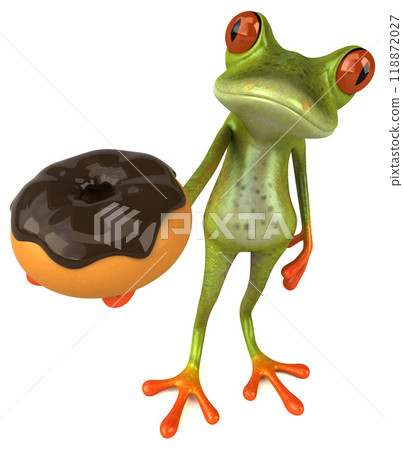 Fun frog - 3D Illustration Fun frog - 3D Illustration 118872027
