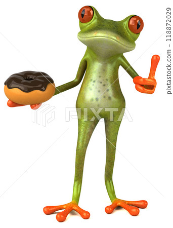 Fun frog - 3D Illustration Fun frog - 3D Illustration 118872029