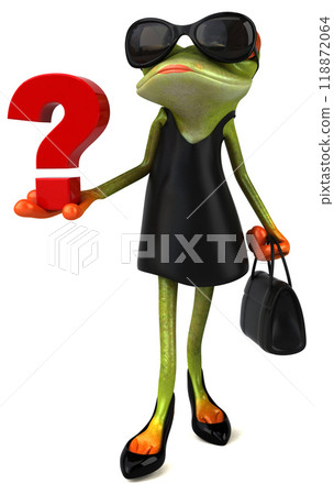 Fun frog - 3D Illustration 118872064