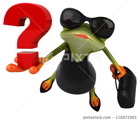 Fun frog - 3D Illustration Fun frog - 3D Illustration 118872065
