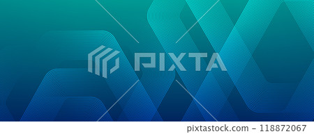 Hexagonal digital abstract background. Futuristic digital network hexagonal stripe line art design for poster, brochure, cover, website, banner 118872067